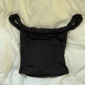 Peppermayo Black Twist Shoulder Strap Top